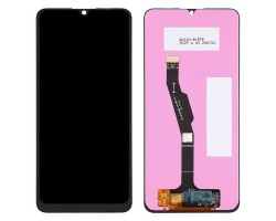 Kijelző érintőpanel LCD Huawei Y6p , Honor 9A fekete, előlap keret nélkül